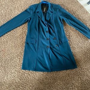 Pretty Little Thing Blazer Dress Color: blue/green